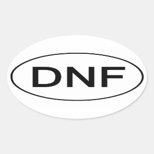 DNF - Did Not Finish Funny Running Sticker