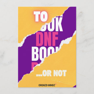 DNF Tracker for  Book Readers Holiday Card