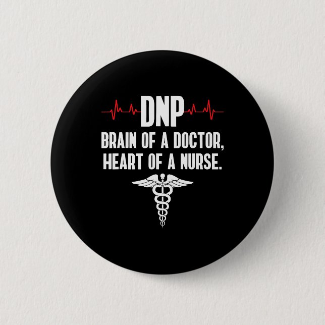 Dnp Doctor Of Nursing Practice Brain Rn Nurse Da1  Button (Front)