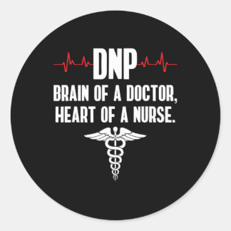 Dnp Doctor Of Nursing Practice Brain Rn Nurse Da1  Classic Round Sticker
