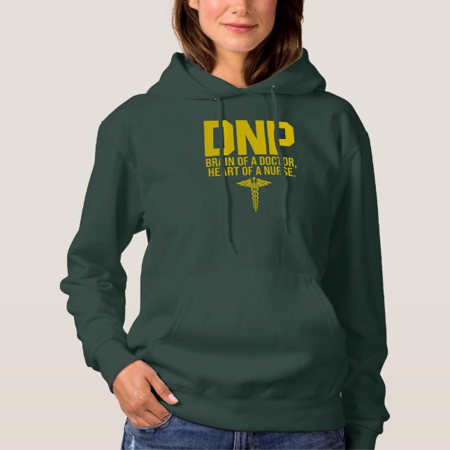 DNP Doctor of Nursing Practice Brain RN Nurse  Hoodie (Front)