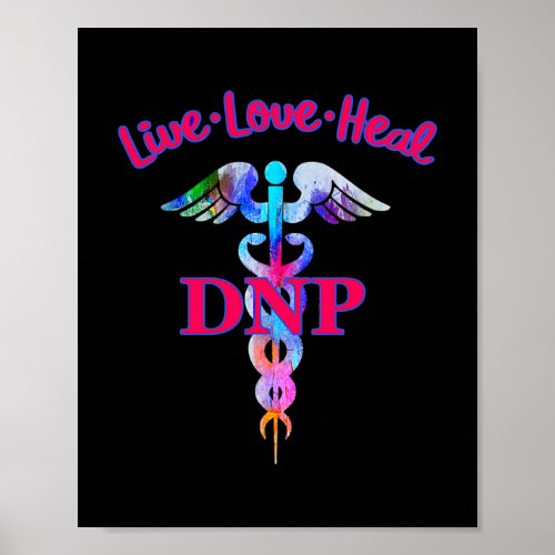 DNP Nurse Live Love Heal Graduation Appreciation Poster
