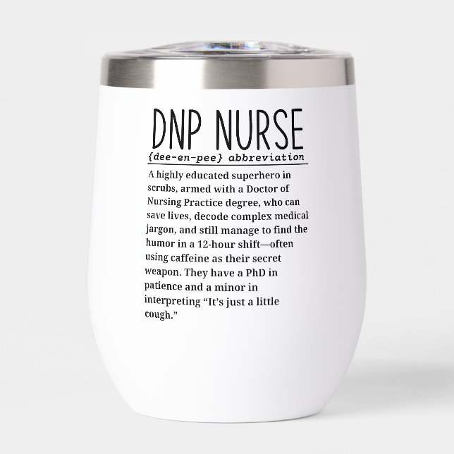 Dnp nurse thermal wine tumbler (Front)