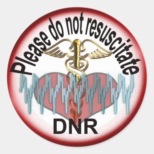 DNR alert Classic Round Sticker