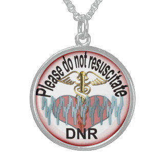 DNR alert Sterling Silver Necklace