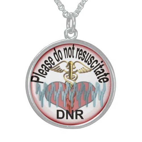 DNR alert Sterling Silver Necklace