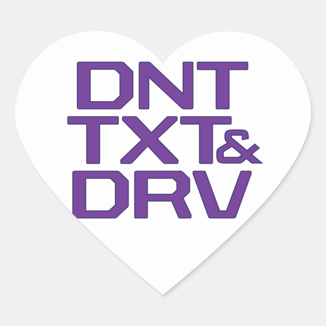 DNT TXT & DRV HEART STICKER (Front)