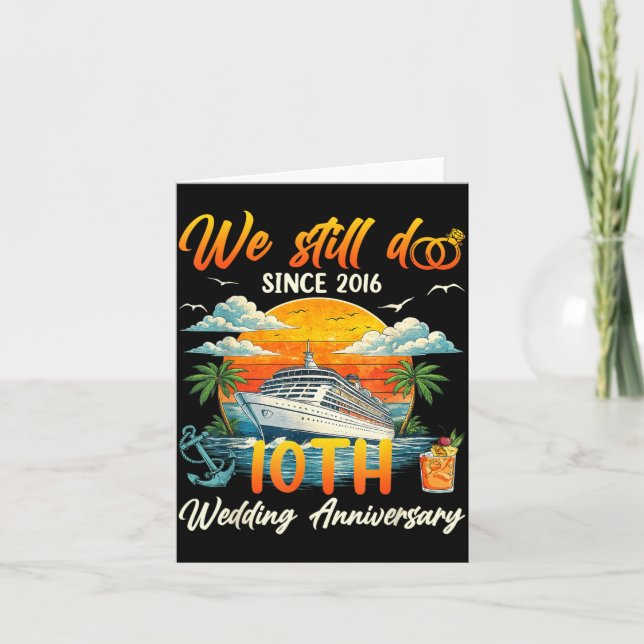 Do 10th Couple Anniversary Since 2016 Cruise Card (Front)