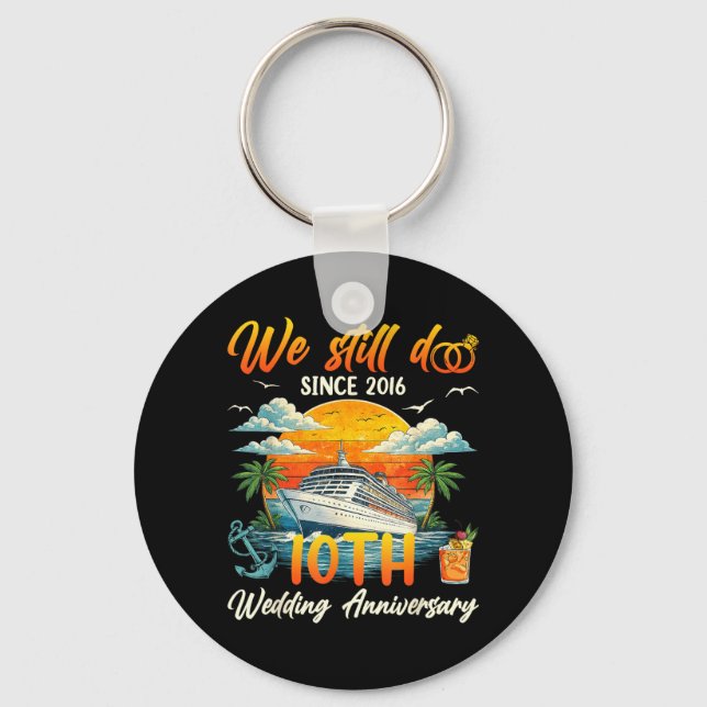 Do 10th Couple Anniversary Since 2016 Cruise Keychain (Front)