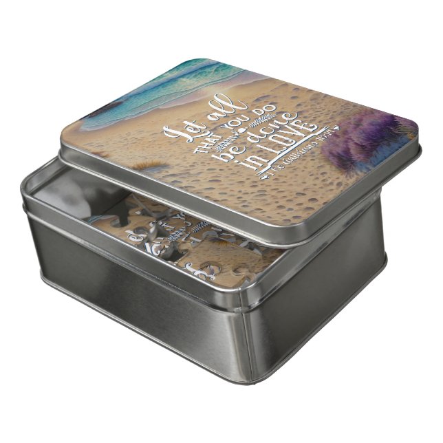 Do all in Love Bible Verse Jigsaw Puzzle (Lid Open)