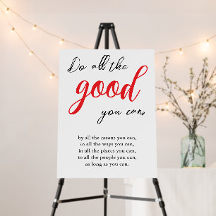 Do all the good you can Vintage Motivational Quote Foam Board