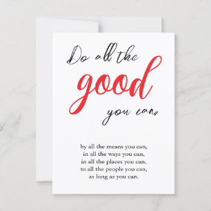 Do all the good you can Vintage Motivational Quote Postcard