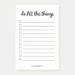 Do All the Things   Lined Personalized To Do List Post-it Notes