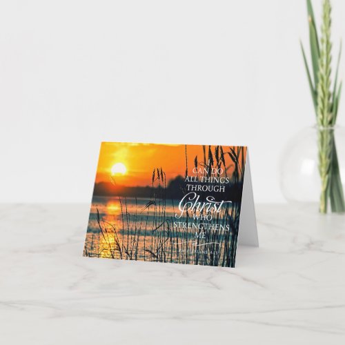 Do all things sunset and reeds note card