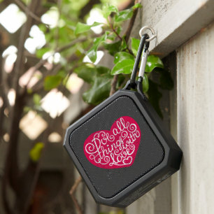 Do All Things With Love Red Bluetooth Speaker
