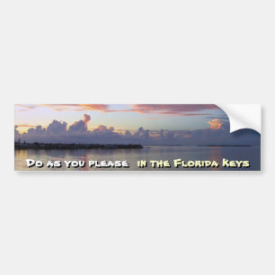 Do as you please in the Florida Keys Bumper Sticker