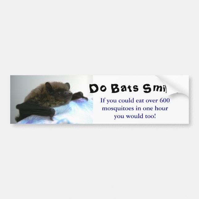 "Do Bats Smile?" Bumper Sticker (Front)