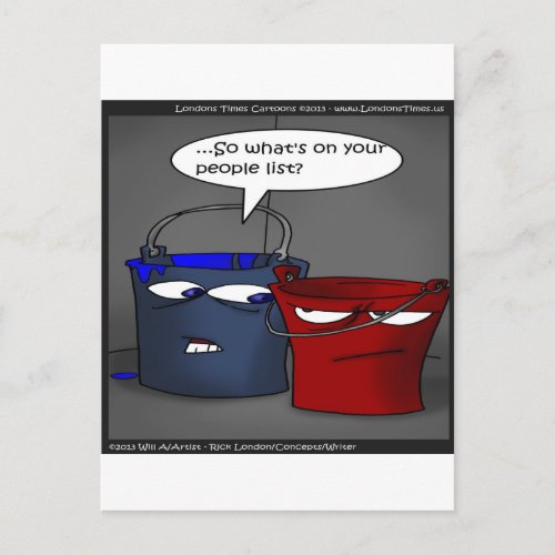 Do Buckets Have A People List Funny Gifts  Tees Postcard