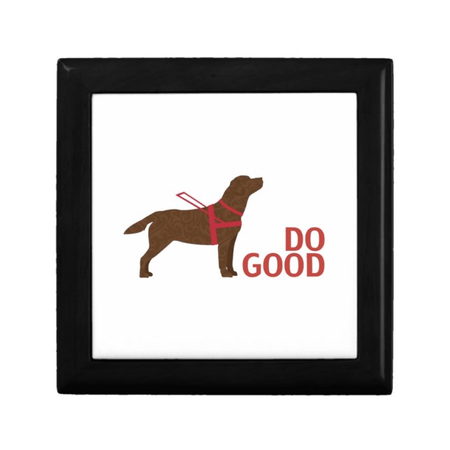 Do Good - Service Dog - Chocolate Lab Keepsake Box (Front)