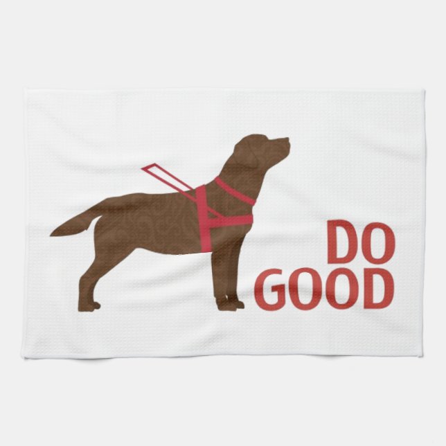 Do Good - Service Dog - Chocolate Lab Towel (Horizontal)