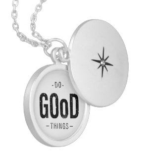 Do Good Things Locket Necklace