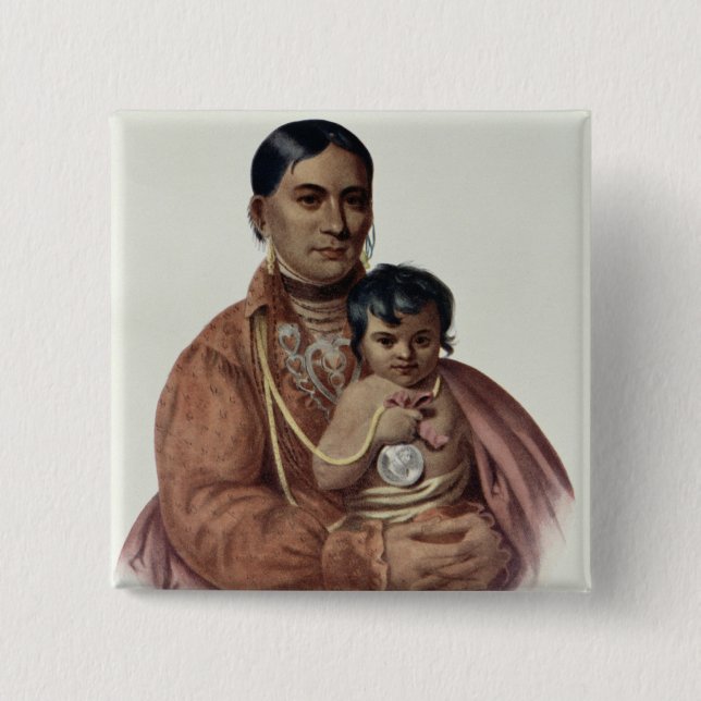 Do-Hon-Go, an Osage Woman Button (Front)