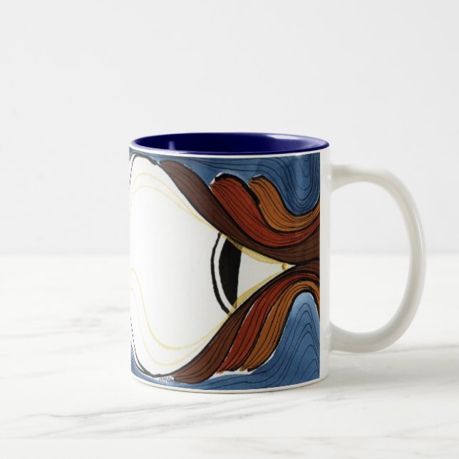 Do I Dare Eat a Peach? Two-Tone Coffee Mug (Right)