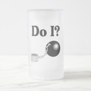 Do I Frosted Glass Beer Mug
