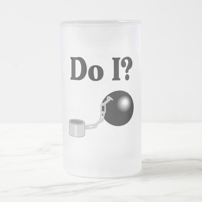 Do I Frosted Glass Beer Mug (Center)