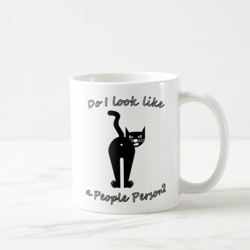 Do I look like a people person funny rude cat mug