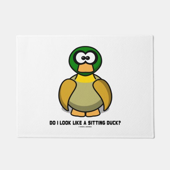 Do I Look Like A Sitting Duck? Cartoon-Like Duck Doormat