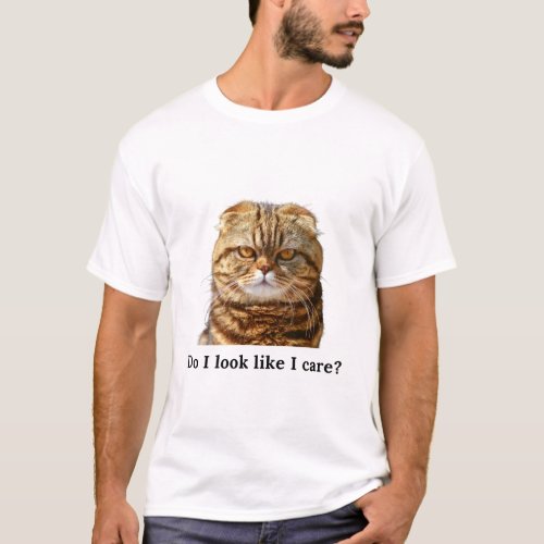 Do I look like I care Grumpy Cat T_Shirt