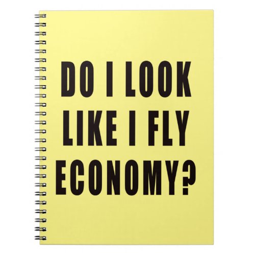 Do I Look Like I Fly Economy Notebook