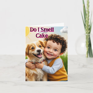 Do I Smell Cake Cute Child Birthday Card