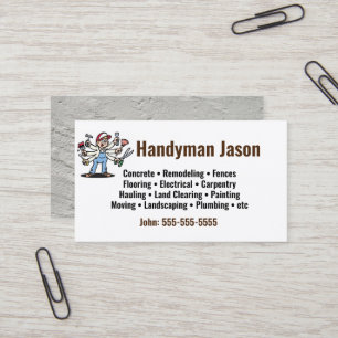 Do It All Handyman Business Card