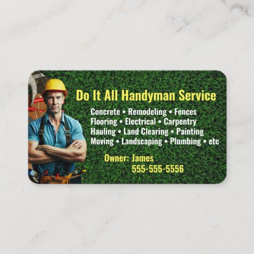 Do It All Handyman Business Card