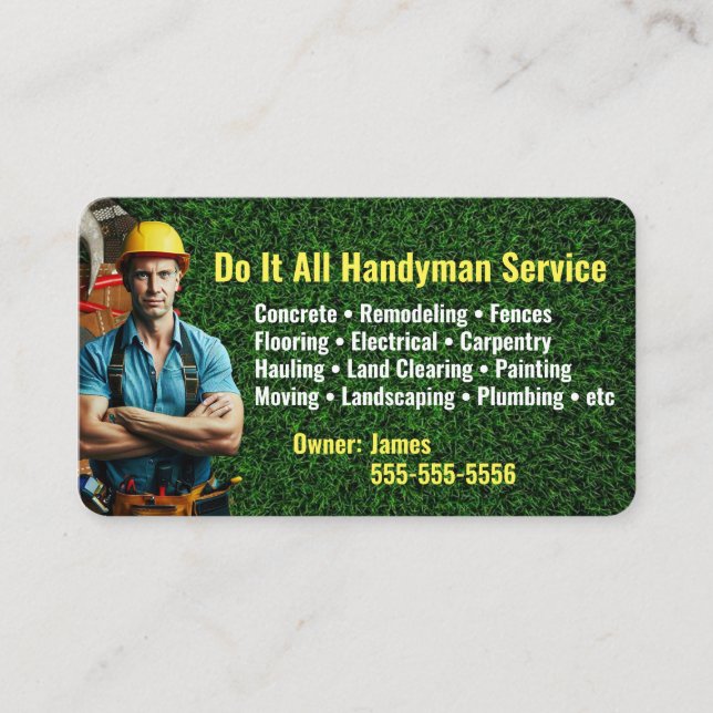 Do It All Handyman Business Card (Front)