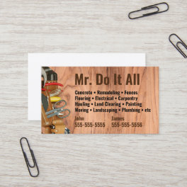 Do It All Handyman Business Card