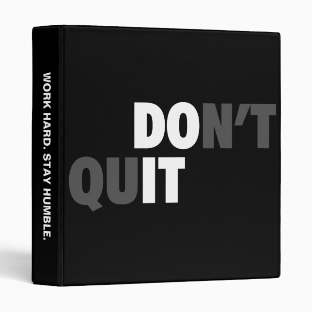 DO IT (DON'T QUIT) - Motivational 3 Ring Binder (Front/Spine)