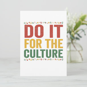 Do it For the Culture Black History Month Gift Thank You Card