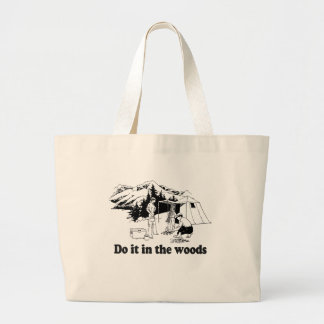 DO IT IN THE WOODS 3 LARGE TOTE BAG