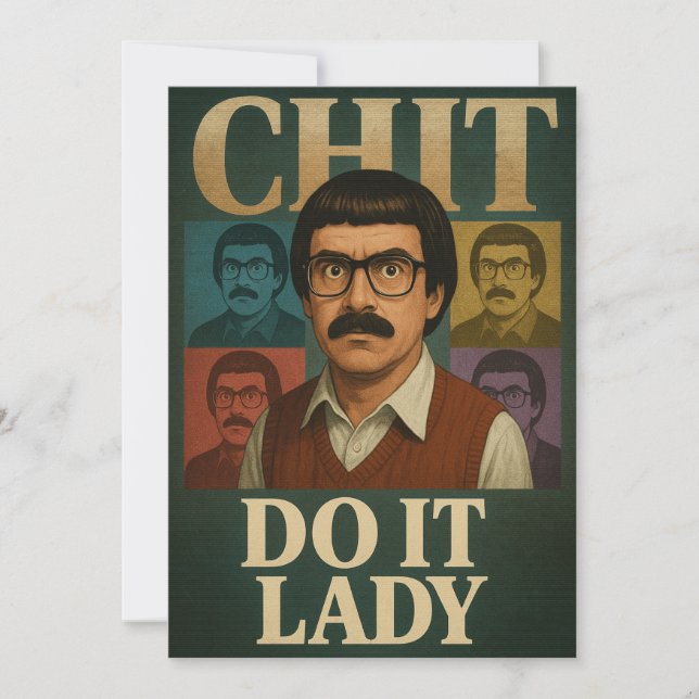 Do It Lady Meme – Funny Retro Quote Design Invitation (Front)