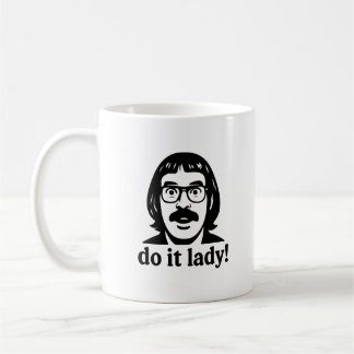 Do It Lady Meme Mug – Minimalist Black Head Logo