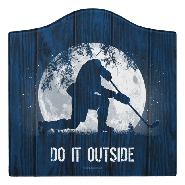 Do It Outside (Hockey) Door Sign (Large Crest Front)