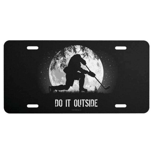 Do It Outside (Hockey) License Plate (Front)