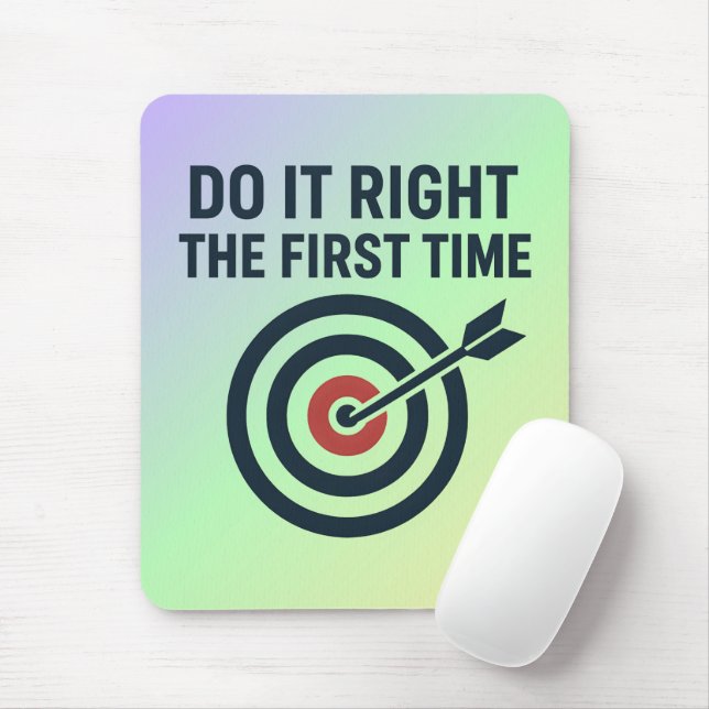 Do It Right the First Time Zero Defects Target Mouse Pad (With Mouse)