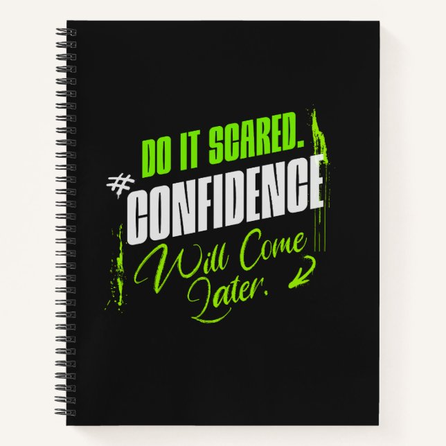 Do It Scared – Motivational Confidence for Goals Notebook (Front)