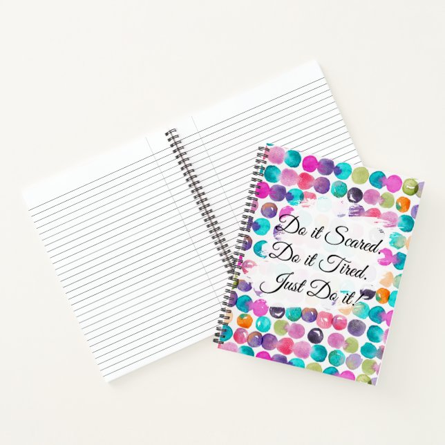Do It Scared Motivational Routines & Habits Notebook (Inside)