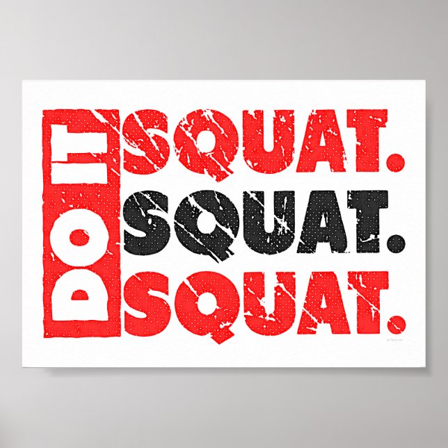 Do It. Squat, Squat, Squat | Vintage Style Poster (Front)
