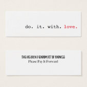 Do It With Love Random Acts Of Kindness Cards (Front & Back)